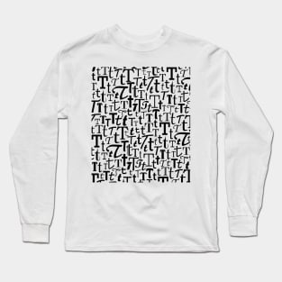 T - Typography (Black) Long Sleeve T-Shirt